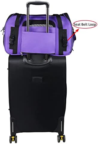 EliteField Soft-Sided Pet Carrier for Cats & Small Dogs (3-Year Warranty) | Airline Approved, Removable Bed & Cover, Built-In Leash, Luggage Sleeve, Seat Belt Loop, Waterproof, Durable, Foldable