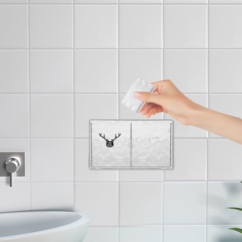 PartyKindom Wall Makeup Organizer Cotton Pad Holder with Lid Durable Pet Storage Box for Vanity Bathroom Simple Design for Easy Access to Cotton and