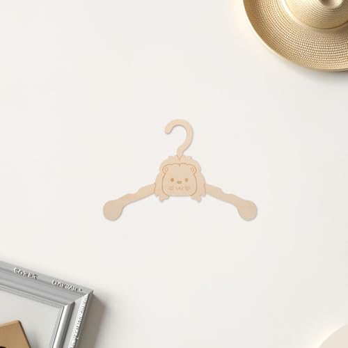 FAVOMOTO 10pcs Wooden Cartoon Animal Pet Clothes Hanger for Small Dogs and Cats Beige Small Pet Clothes Rack with Easy Access and Hanging Organizing Puppy and Cat Garments Space-Saving
