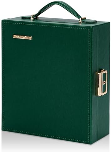 Enthralite Portable Travel Jewelry Case: Jewelry Box with Lock and Mirror | Quality PU Leather & Velvet Lined Jewelry Organizer - Large Capacity for Ring Earring Large Necklaces - Birthday Gift for Her