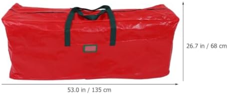 Sewroro Large Capacity Christmas Tree Storage Bag with Moisture Resistance and Sturdy Pet Non-woven Fabric, Red Tree Storage Pouch with Zipper and Carry Handles for Holiday Organization