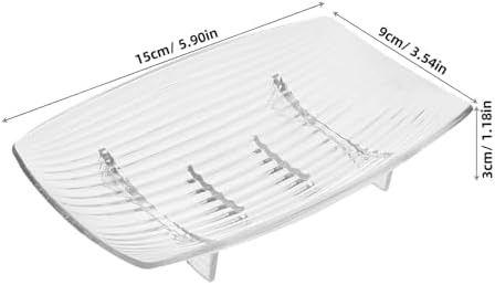 NUOBESTY Self Draining Soap Dish with Pet Material Portable Soap Holder for Bathroom Kitchen Shower Efficient Drainage Stylish Storage Rack for Home Use