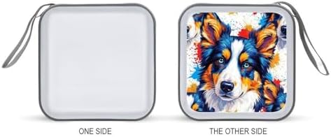 DVD Storage Binder for 40 Discs German Shepherd Dog, Hard Shell Protective Wallet with Handle, Portable CD Organizer for Car Travel