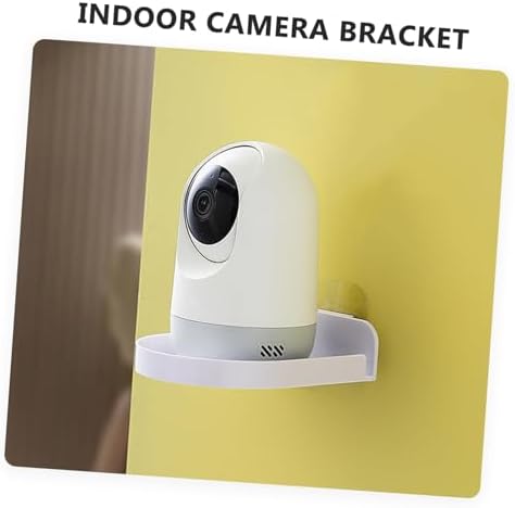Wall Mounted Camera Shelf Cable Clips No Drill Router Holder Plastic Security Camera Rack for Living Room Small Mounting Shelf for Monitors and Speakers
