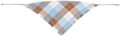 Fall Dog Bandana Autumn Thanksgiving Plaid Reversible Triangle Bibs Scarf