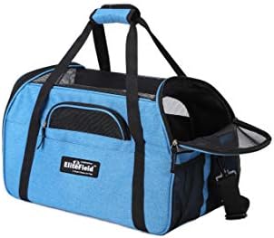 EliteField Soft-Sided Pet Carrier for Cats & Small Dogs (3-Year Warranty) | Airline Approved, Removable Bed & Cover, Built-In Leash, Luggage Sleeve, Seat Belt Loop, Waterproof, Durable, Foldable
