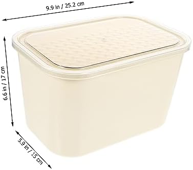 ARTIBETTER Transparent Book Organizer Storage Box Clear Pet Container for Use for Books Dvds and