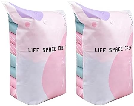 Large Capacity Vacuum Bags No Pump Needed, No-Pump Vacuum Storage Bags, VacuumStorage Bag, Heavy-Duty Press & Seal for Clothes, Press & Seal, for Dorm Home Travel Storage Clothes Organizers