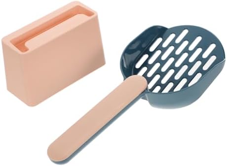 Toddmomy Cat Litter Scoop with Storage Holder Abs Material Smooth Surface Suitable for Small to Large Cats Efficient Cleaning for All Litter Types Pet Supply Kit in Indigo