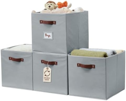 DECOMOMO Storage Bins, Storage Baskets for Shelves