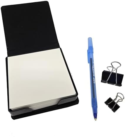 Caroline's Treasures Lhasa Apso and Flowers PU Leather Note Paper Holder with Artist-Designed Cover, Desk Accessory, Office Gift