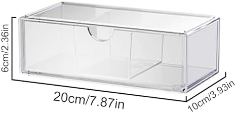 Practical Storage Container with Dividers Functional Stackable Drawer Storage Container for Beauty and Jewelry Compartment Box