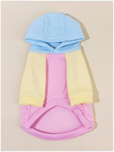 QWINEE Basic Dog Hoodie Sweatshirt Puppy Sweater Warm Cat Costumes Pet Clothes for Chihuahua Puppy Kitten Small Medium Dogs Pink X-Small