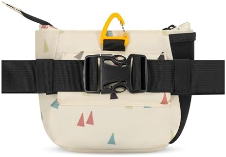 OllyDog Backcountry Day Bag | Dog Training Treat Pouch | Eco-Friendly Recycled Fabric Fanny Pack with Zipper Closure, Built-in Poop Bag Dispenser & Adjustable Waist Belt (Terrazzo)