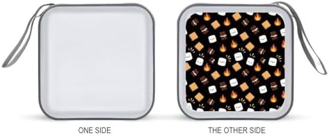 Portable CD/DVD Holder Marshmallow Cookie, 40-Capacity Hard Case with Zipper, Protective Storage Binder for Music Movies Game Discs