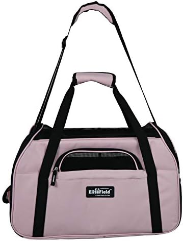 EliteField Soft-Sided Pet Carrier for Cats & Small Dogs (3-Year Warranty) | Airline Approved, Removable Bed & Cover, Built-In Leash, Luggage Sleeve, Seat Belt Loop, Waterproof, Durable, Foldable