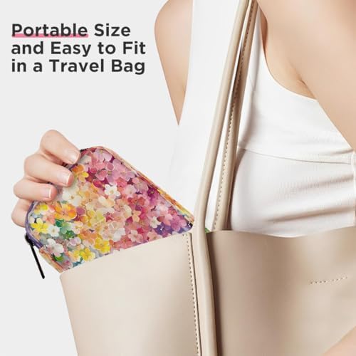 Pill Organizer Box Plum Blossoms Flowers Spring 7-Day Weekly Medicine Pill Case Travel Pill Container Portable Pill Holder Storage Purse Bag Small Compact Size for Vitamin Supplement Birth Control