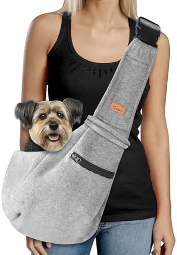 CUBY Dog and Cat Sling Carrier - Hands Free Reversible Pet Papoose Bag - Soft Pouch and Tote Design - Suitable for Puppy, Small Dogs Cats Outdoor