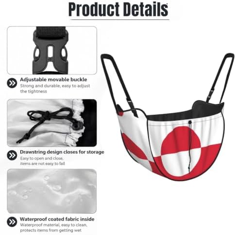 Greenland Flag Car Seat Organizer-Backseat Storage Bag for Travel | Waterproof Durable. Holds Snacks Gear Essentials. Fits Most Cars.