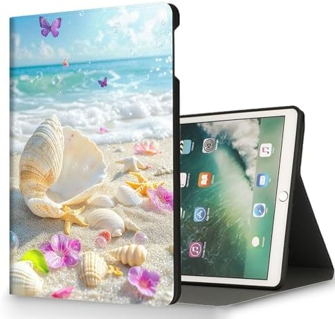 for Microsoft Surface Pro 8-13" 2021 Tablet Case,Auto Wake/Sleep,Adjustable Stand Protective Cover - Seashell Beach