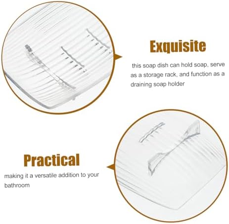 NUOBESTY Self Draining Soap Dish with Pet Material Portable Soap Holder for Bathroom Kitchen Shower Efficient Drainage Stylish Storage Rack for Home Use