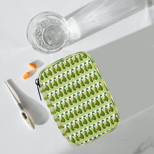 Pill Organizer Box Sage Green Avocado 7-Day Weekly Medicine Pill Case Travel Pill Container Portable Pill Holder Storage Purse Bag Small Compact Size for Vitamin Supplement Birth Control