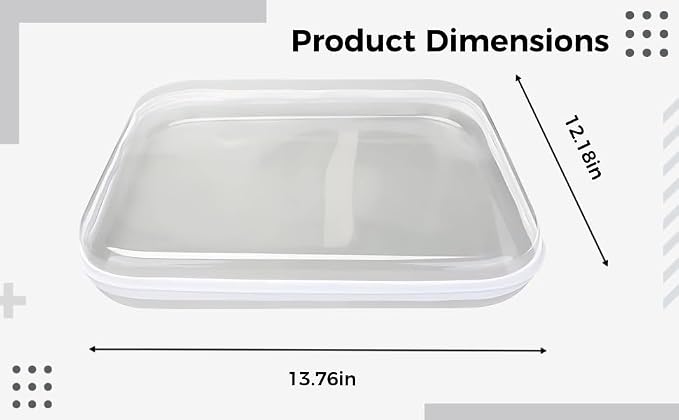 Storage Box 13.8 X 12.2 X 2 in, Clear Hard Plastic, Stackable Pet Organizer Container, with Zipper, Label Stickers, Playthings Toiletries & Cosmetics