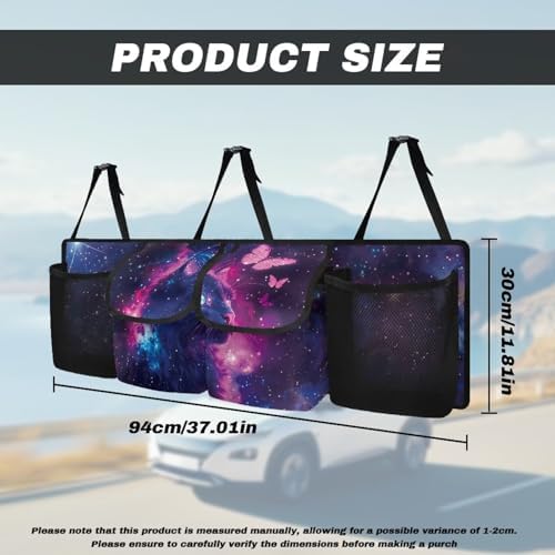 Cat and Butterfly Hanging Car Trunk Organizer Car Back Seat Storage Bag Auto Cargo Bag Collapsible Auto Interior Accessories for Sedans SUV Jeep Trucks MPV Van