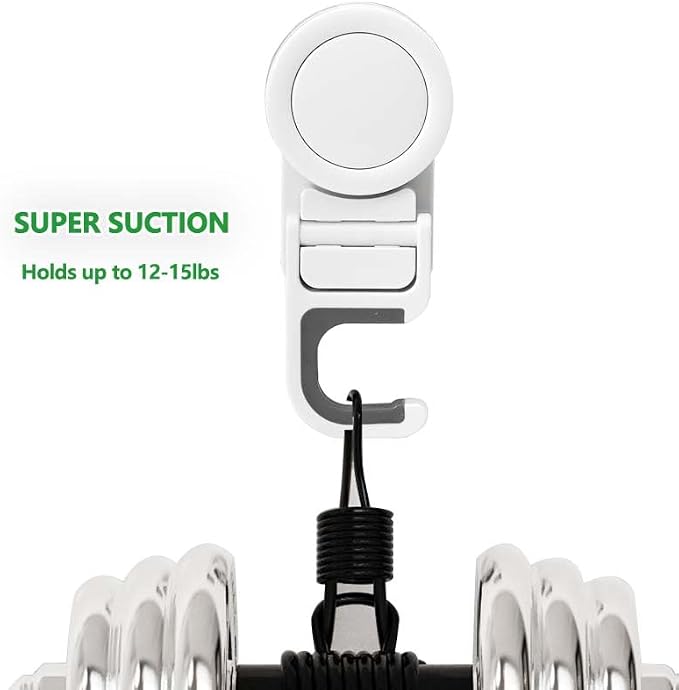Suction Cup Mop Holder Wall Mount Broom Holder Mop Handle Hanger Household Cleaning Organizer, No Drilling Holds up to 12-15lbs (3pack)