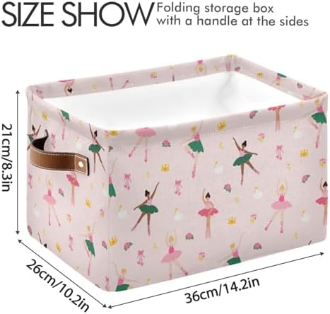 Didi & Hosa Storage Basket Cube Collapsible Toys Shelf Baskets Bin with Handle Laundry Organizer Storage Box for Home School & Office (Basket-11)