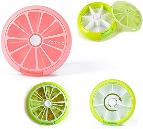 3PCS Pill Cases Weekly Pill Organizer 7 Day Pill Box Cute Pill Container Medica Box (3PCS)