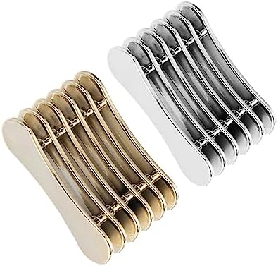 6pcs Nail Art Pen Holder Golden Silver Stands for Nail Brush and Art Tools Portable Organizer for Manicure