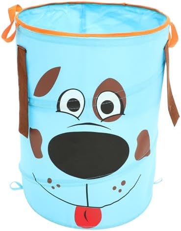 MAGICLULU 1pc Foldable Storage Basket for Pets Sky- Portable Organizer for Toys Laundry and Sundries Handles for Bedroom Nursery and Bathroom