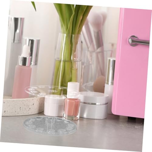 PET Nail Art Pen Holder Stand for Uv Gel Brushes | Work Desk Use, Portable Organizer, Keeps Tools Neat, Heart Shape Crystal Style