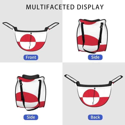 Greenland Flag Car Seat Organizer-Backseat Storage Bag for Travel | Waterproof Durable. Holds Snacks Gear Essentials. Fits Most Cars.