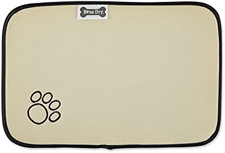 Bone Dry Machine Washable, Ultra Absorbent Pet Mat, 12x18, Blue Stripe