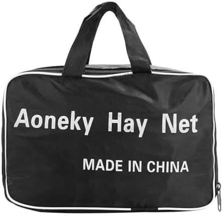 Aoneky Large Hay Net for Horses Slow Feed Horse Feeder Hay Bag 47 Inch Bale Size with Soft Knotless Nylon Mesh Fits Small Square Bales Up to 36x18x18 Inch