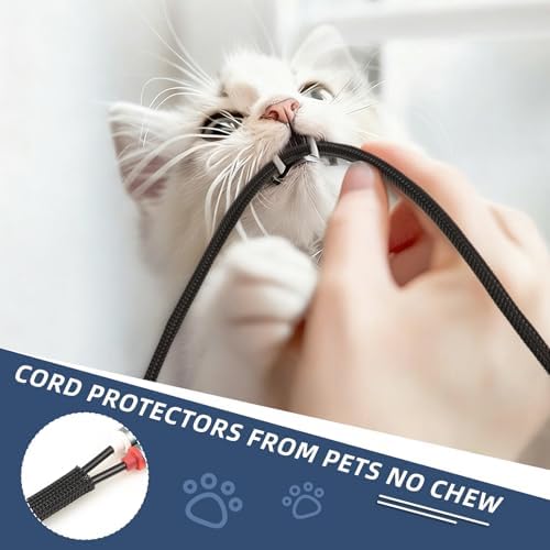 Braided Sleeving, PET Expandable Cable Sleeve, Mesh Cable Management for TV, Computer, Home Theater, Flexible Cord Protectors from Pets No Chew (Orange, 1" x 25ft)