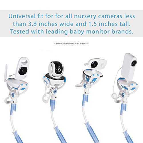| Universal Baby Monitor Holder with Velcro Strap | Flexible Baby Camera Mount Shelf | No Drilling | A Safer Monitor Stand for Your Baby