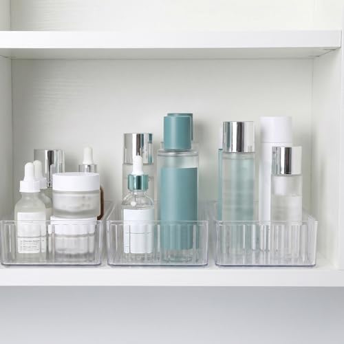 CLISPEED 10pcs Pet Drawer Organizer Trays with Stackable and Removable Dividers, Easy to Clean Multi-use Storage Bins for Makeup, Kitchen Gadgets, and Bathroom Counter Organization