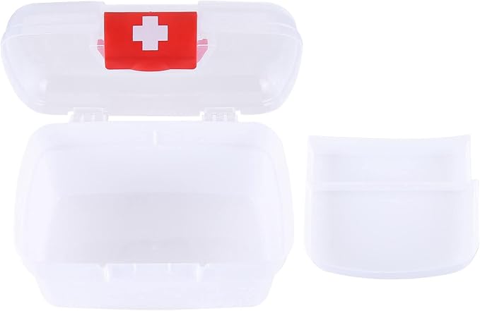 Eforcase Storage Organizer - Medicine Box Plastic First Aid Box Empty - Family Emergency Kit Medication Storage Organizer with Handle Medicine Cabinet Storage Pill Case Durable Organizer Box Bins