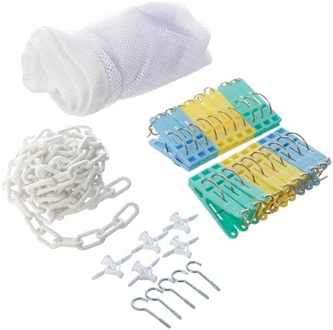 Dreambaby Super Corner Toy Hammock Net Organizer - with Stuffed Animal Toy Chain Hanger - 6ft Long - Holds up to 10lbs Maximum Weight - White - Model F605