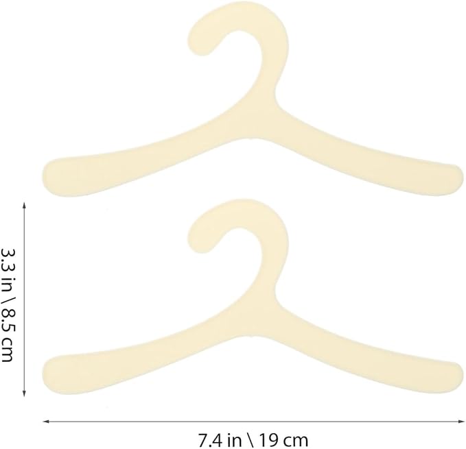 Milisten 20pcs PET Apparel Hangers 19cm Plastic Dog Clothing Hanging Racks for PET Clothes Storage