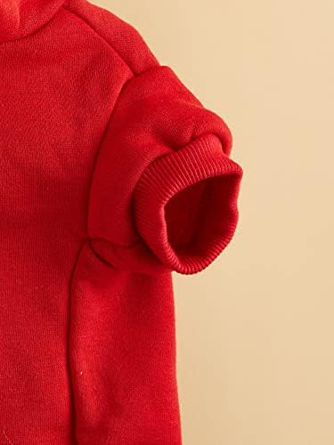 QWINEE Basic Dog Hoodie Sweatshirt Puppy Sweater Warm Cat Costumes Pet Clothes for Chihuahua Puppy Kitten Small Medium Dogs Red X-Small