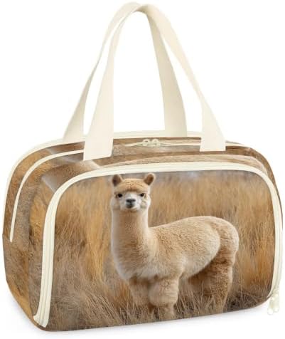 Funny Alpaca Travel Toiletry Bag for Women
