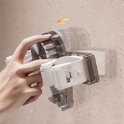 ordinarYone Suction Mop Holder Strong Adhesion Brush Broom Hanger for Smooth Surfaces Easy Installation Bathroom Wall Storage Clip