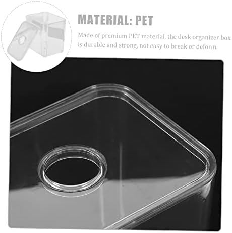 ABOOFAN 2pcs Cotton Swab Storage Box Cotton Pad Holder Vanities Organizers Pet Material Strong Stackable Container