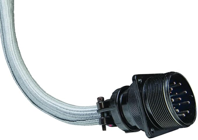 Techflex F360 Full 360 Degree Enclosed Semi-Regid Braided Sleeving Flexible Conduit - 1.38" - 25 Feet - Black