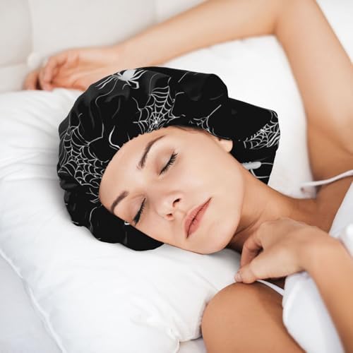 Adjustable Silk Satin Night Cap Women's Men's Sleep Cap