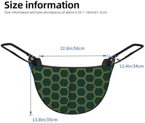 Hexagon Gold Grid Car Seat Organizer-Backseat Storage Bag for Travel